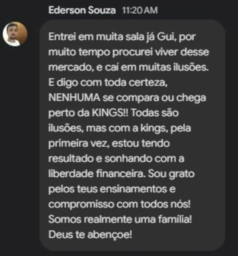 Print de conversa — Ederson Souza